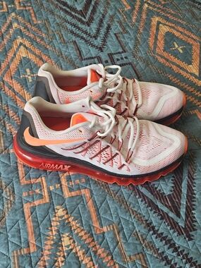 Nike Air Max White & Coral Running Sneakers